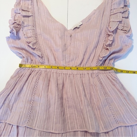 House of Harlow 1960 Ruffled Tiered Skirt Lavender Dress - Large - Picture 10 of 11